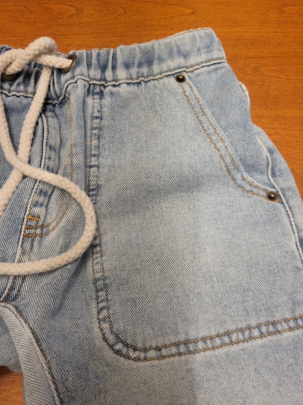 One Teaspoon Light Blue Drawstring Jeans - Picture 3 of 14